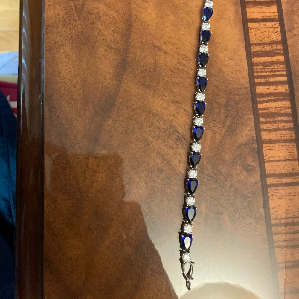 Silver Bracelet with colored stone